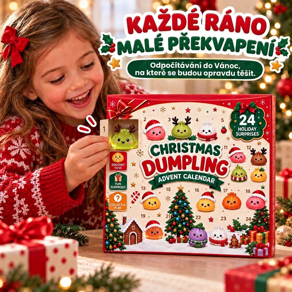 Adventní kalendář Squishy Knedlíčci – 24 překvapení do Vánoc