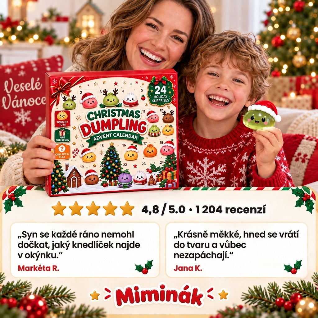 Adventní kalendář Squishy Knedlíčci – 24 překvapení do Vánoc
